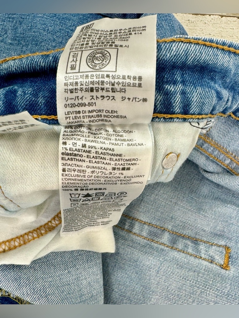 Levis 550 Pants Jeans Men 42x33 Denim Stretch Blue Straight - Picture 5 of 12